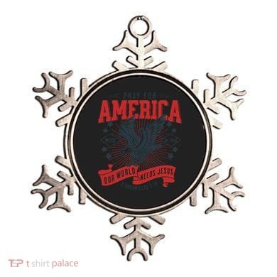 Pray For America In God We Trust Our World Needs Jesus Ornament