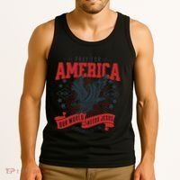 Pray For America In God We Trust Our World Needs Jesus Tank Top thumb 3