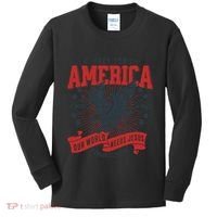Pray For America In God We Trust Our World Needs Jesus Kids Long Sleeve Shirt thumb 0