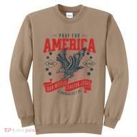 Pray For America In God We Trust Our World Needs Jesus Sweatshirt thumb 0