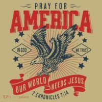 Pray For America In God We Trust Our World Needs Jesus Kids T-Shirt thumb 2