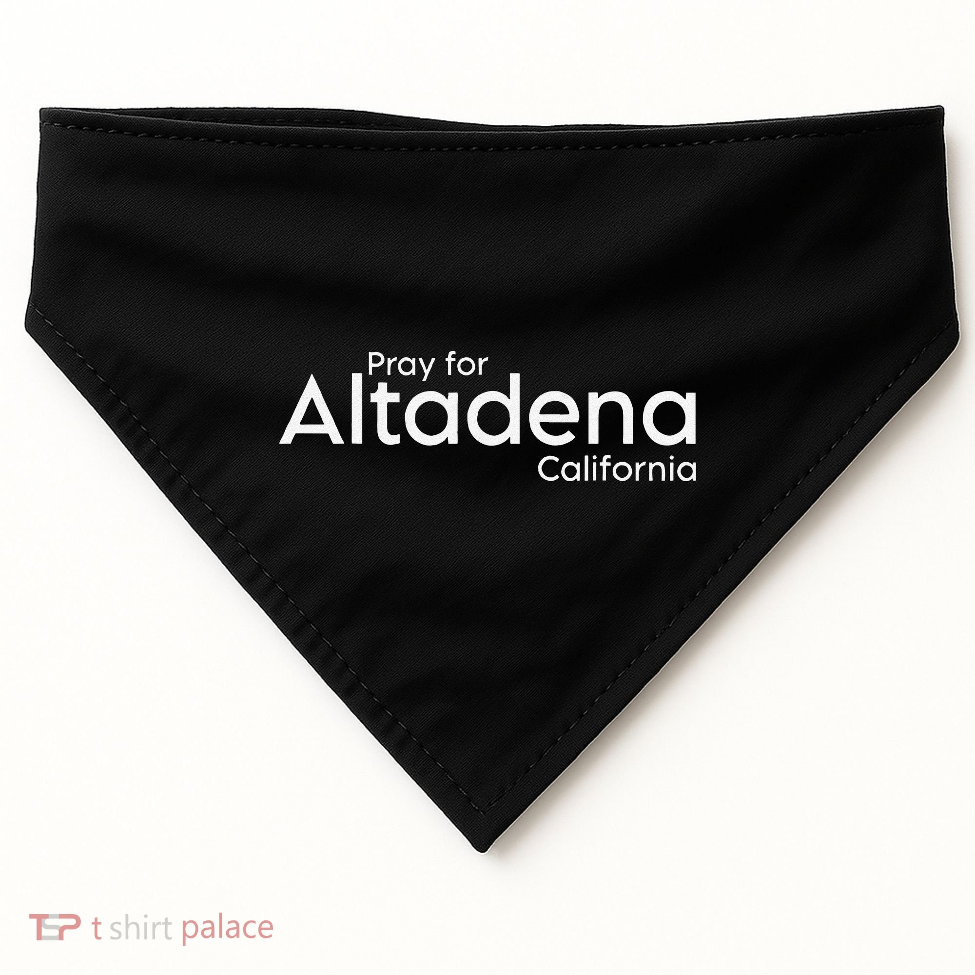 Pray For Altadena California USA-Made Doggie Bandana