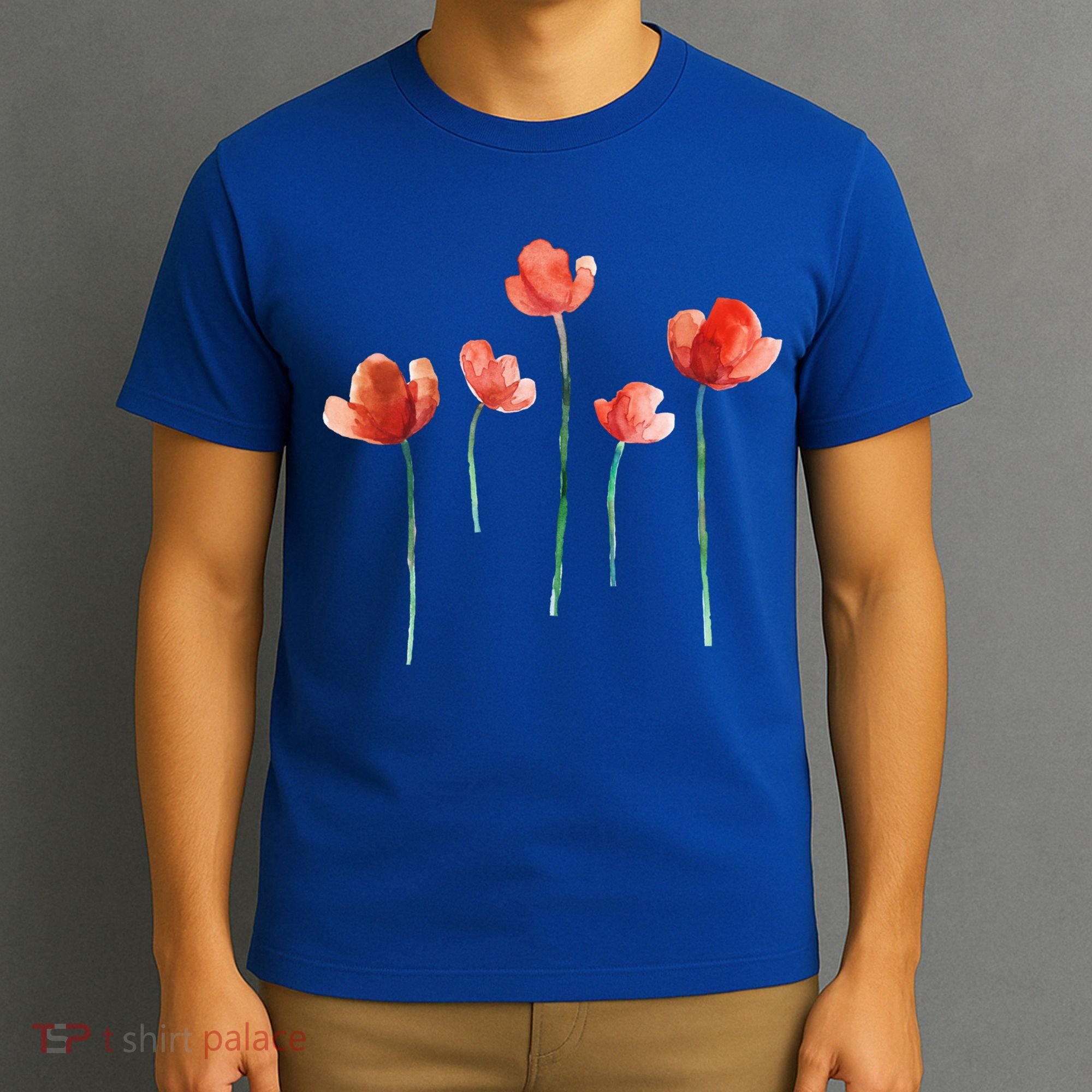 Poppy Flowers Aesthetic Watercolor Cute Tee Gift T-Shirt