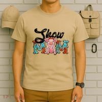 Pig Farm Animals Cow Tag Pig Western Mom Sunflower Show Mom T-Shirt thumb 6