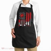 Patriotic Fireman American Flag Firefighter Apron thumb 2