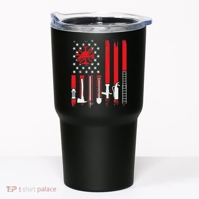 Patriotic Fireman American Flag Firefighter Tumbler