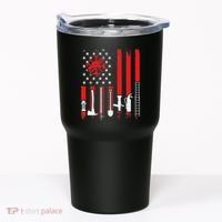 Patriotic Fireman American Flag Firefighter Tumbler thumb 0