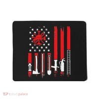 Patriotic Fireman American Flag Firefighter Mousepad thumb 0