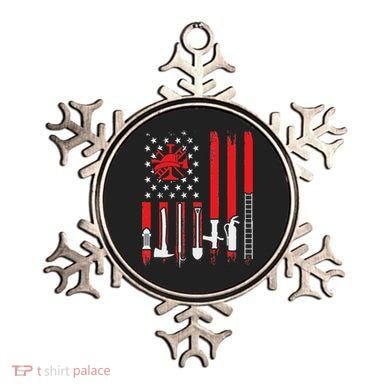 Patriotic Fireman American Flag Firefighter Ornament