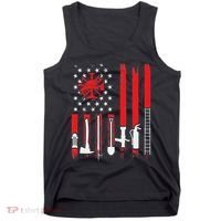 Patriotic Fireman American Flag Firefighter Tank Top thumb 0