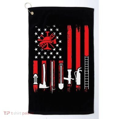 Patriotic Fireman American Flag Firefighter Golf Towel