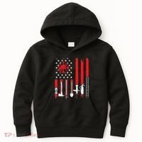 Patriotic Fireman American Flag Firefighter Kids Hoodie thumb 0