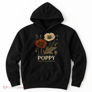Poppy Floral Artwork Hoodie