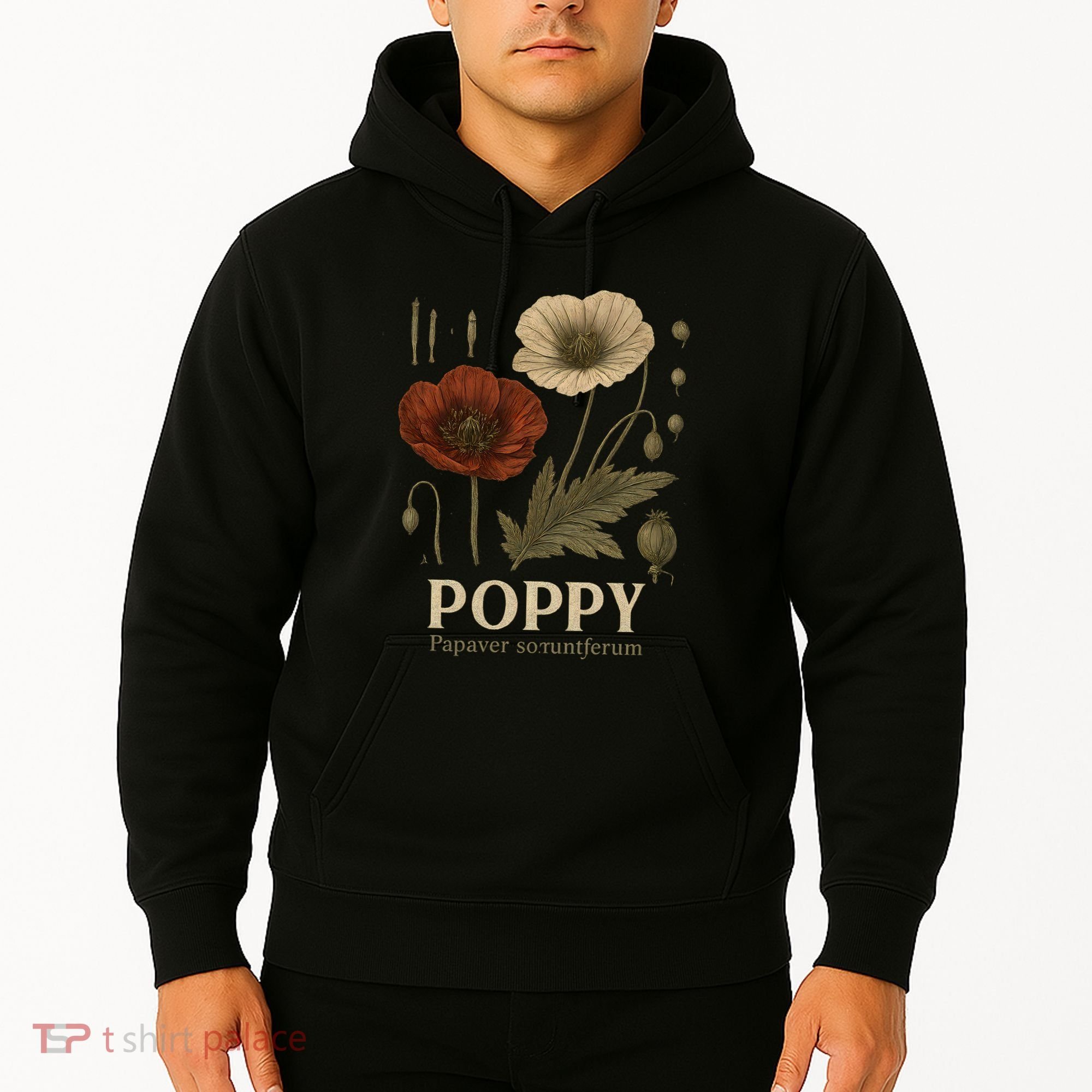 Poppy Floral Artwork Hoodie