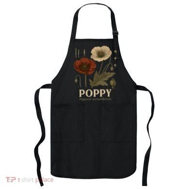 Poppy Floral Artwork Apron