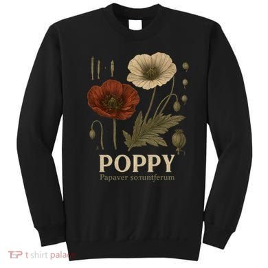 Poppy Floral Artwork Sweatshirt