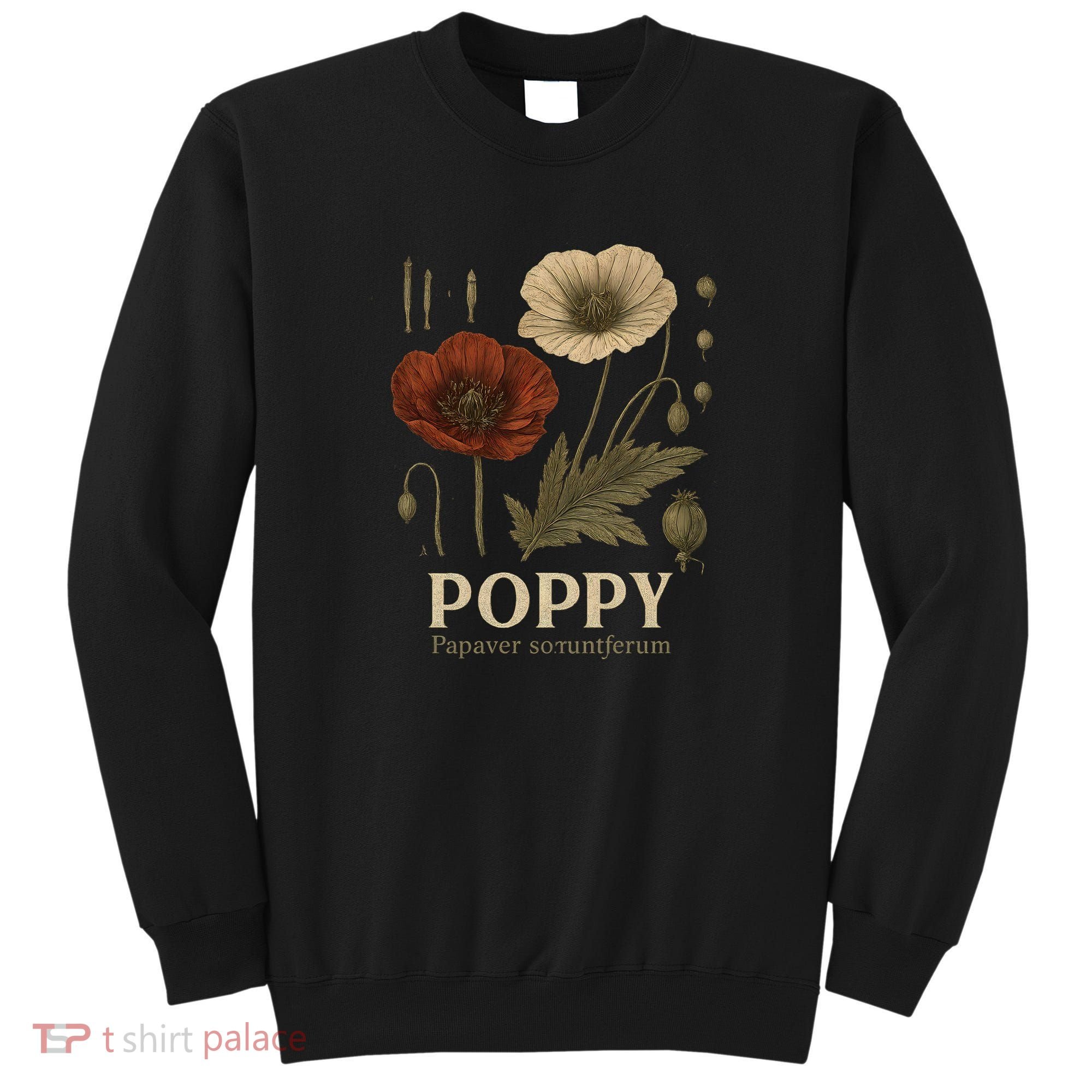Poppy Floral Artwork Sweatshirt