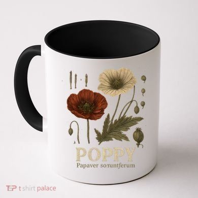 Poppy Floral Artwork Coffee Mug