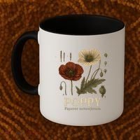 Poppy Floral Artwork Coffee Mug thumb 2