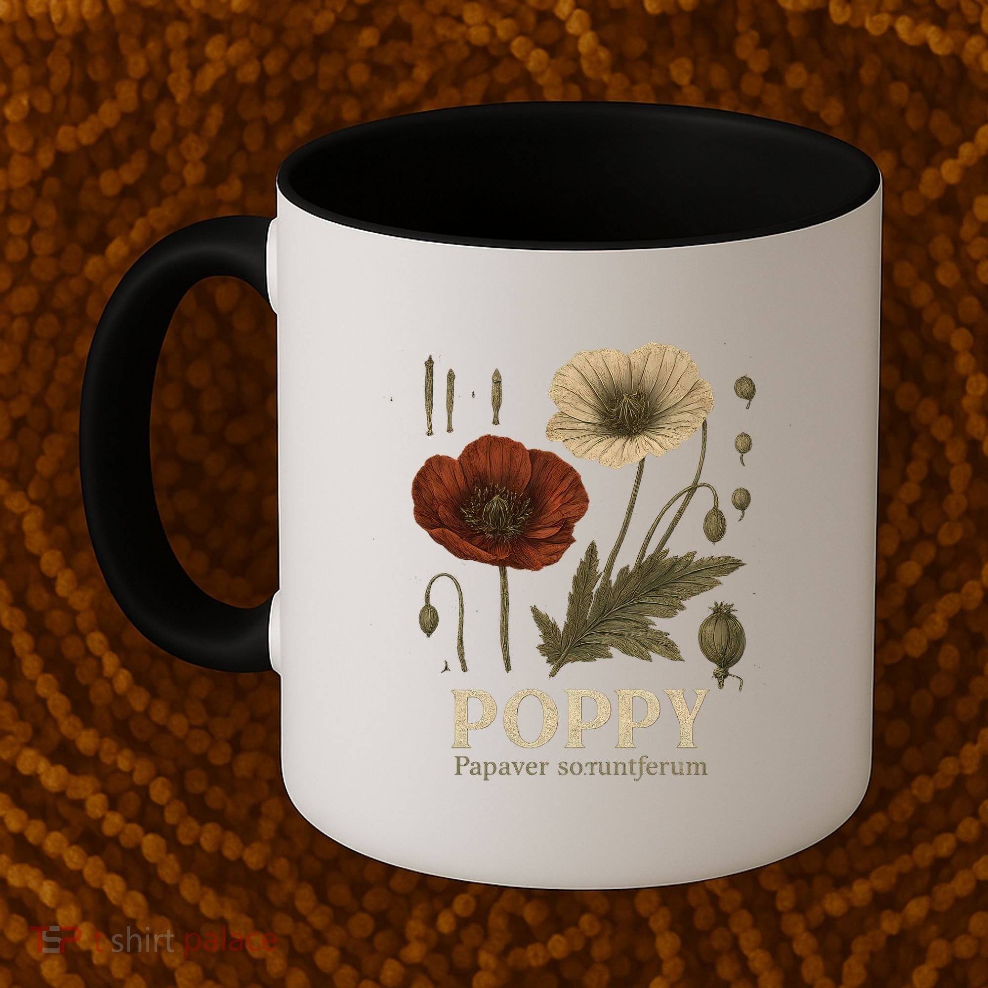 Poppy Floral Artwork Coffee Mug