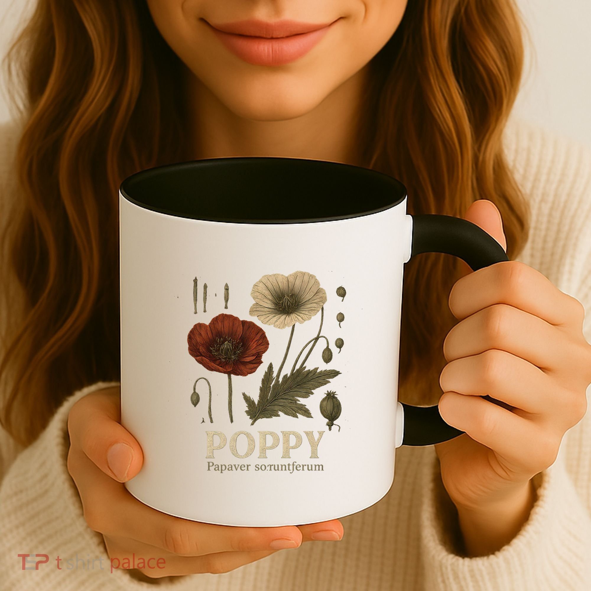 Poppy Floral Artwork Coffee Mug