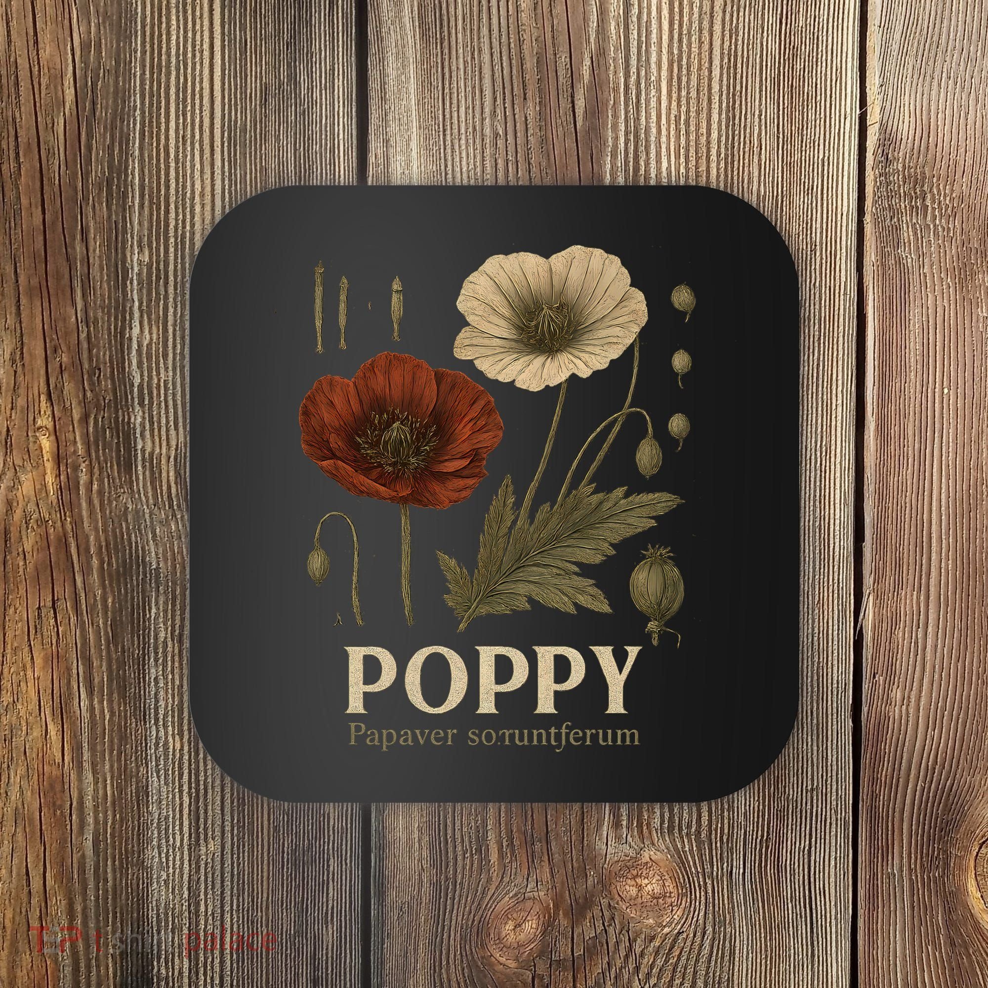 Poppy Floral Artwork Coaster