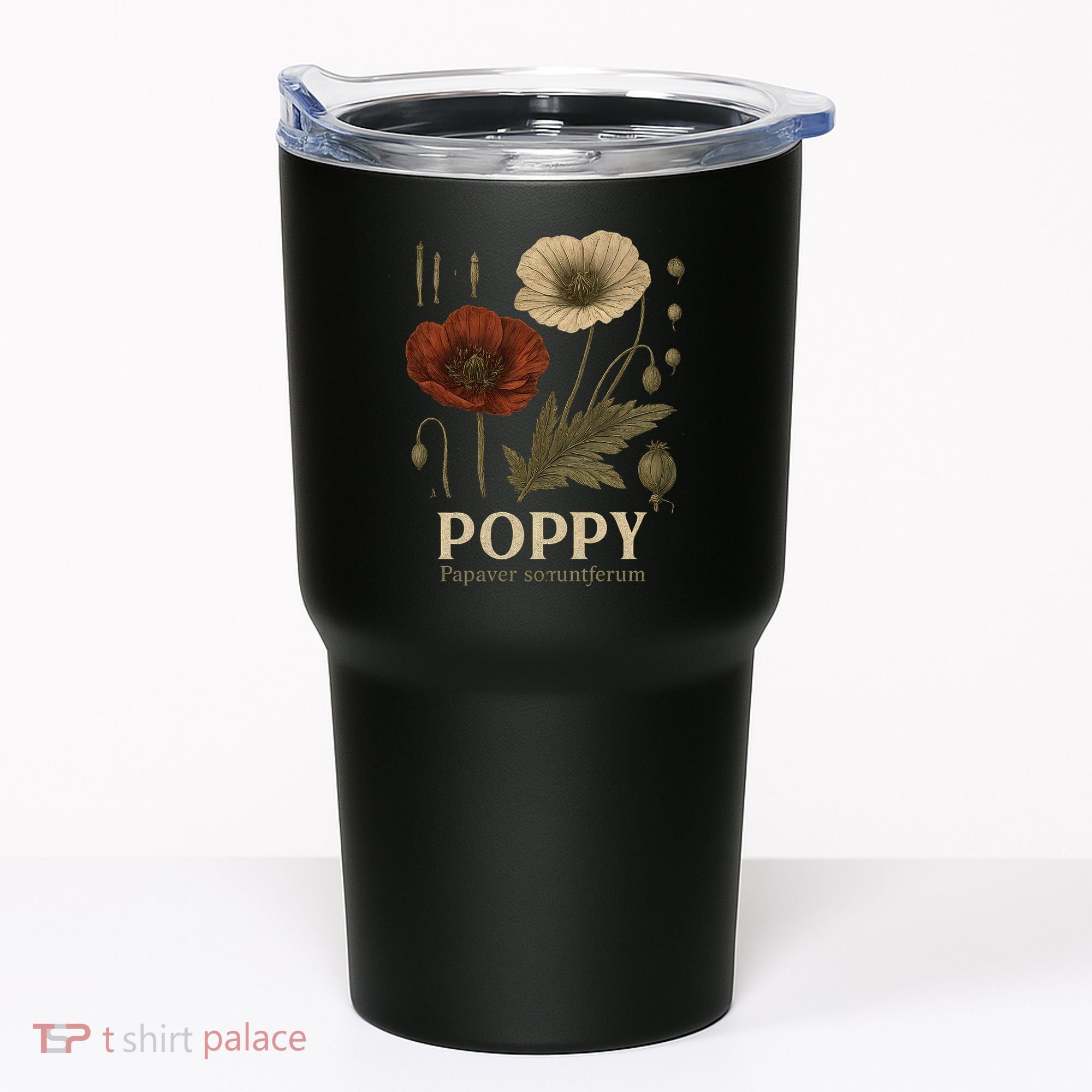 Poppy Floral Artwork Tumbler