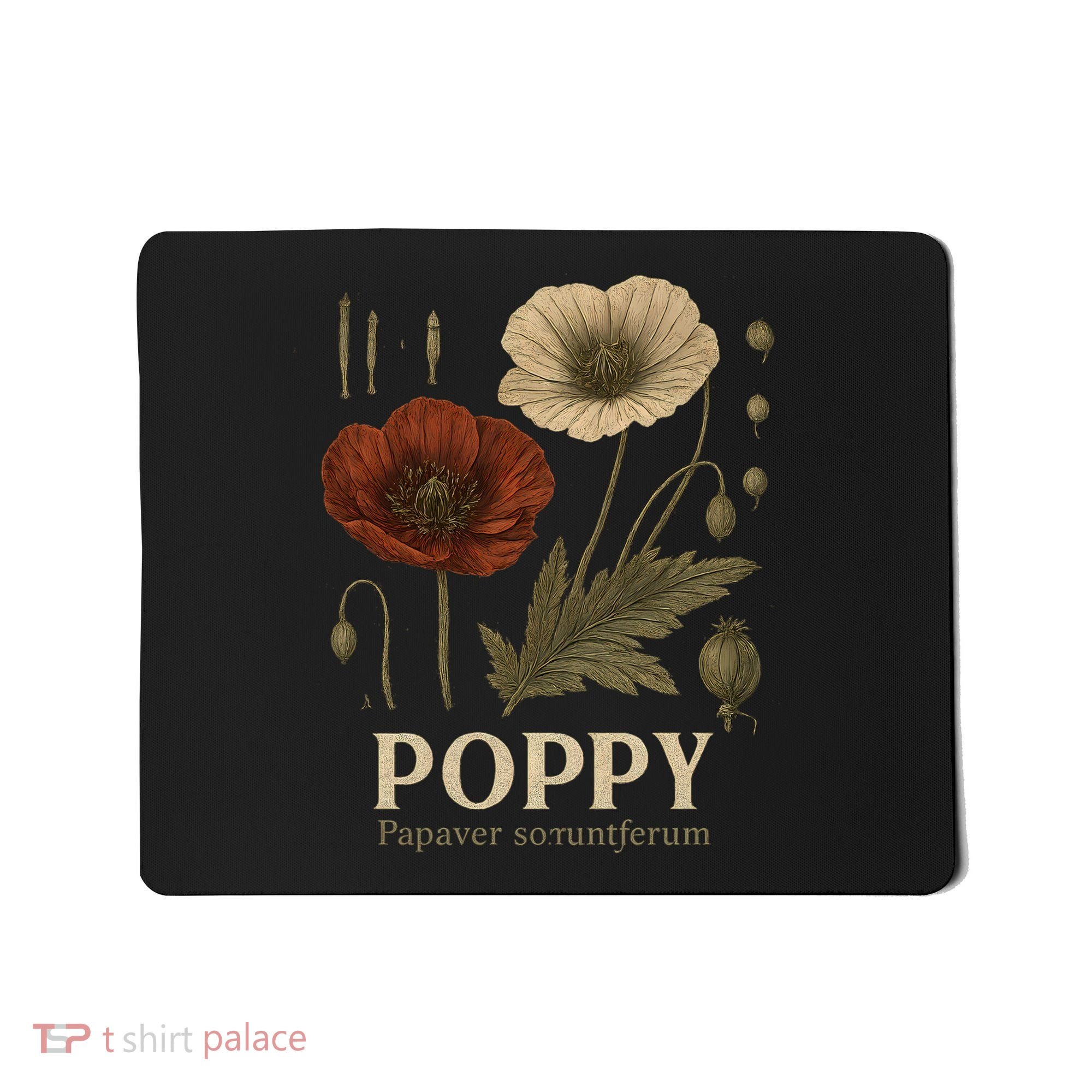 Poppy Floral Artwork Mousepad