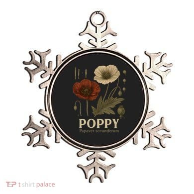 Poppy Floral Artwork Ornament