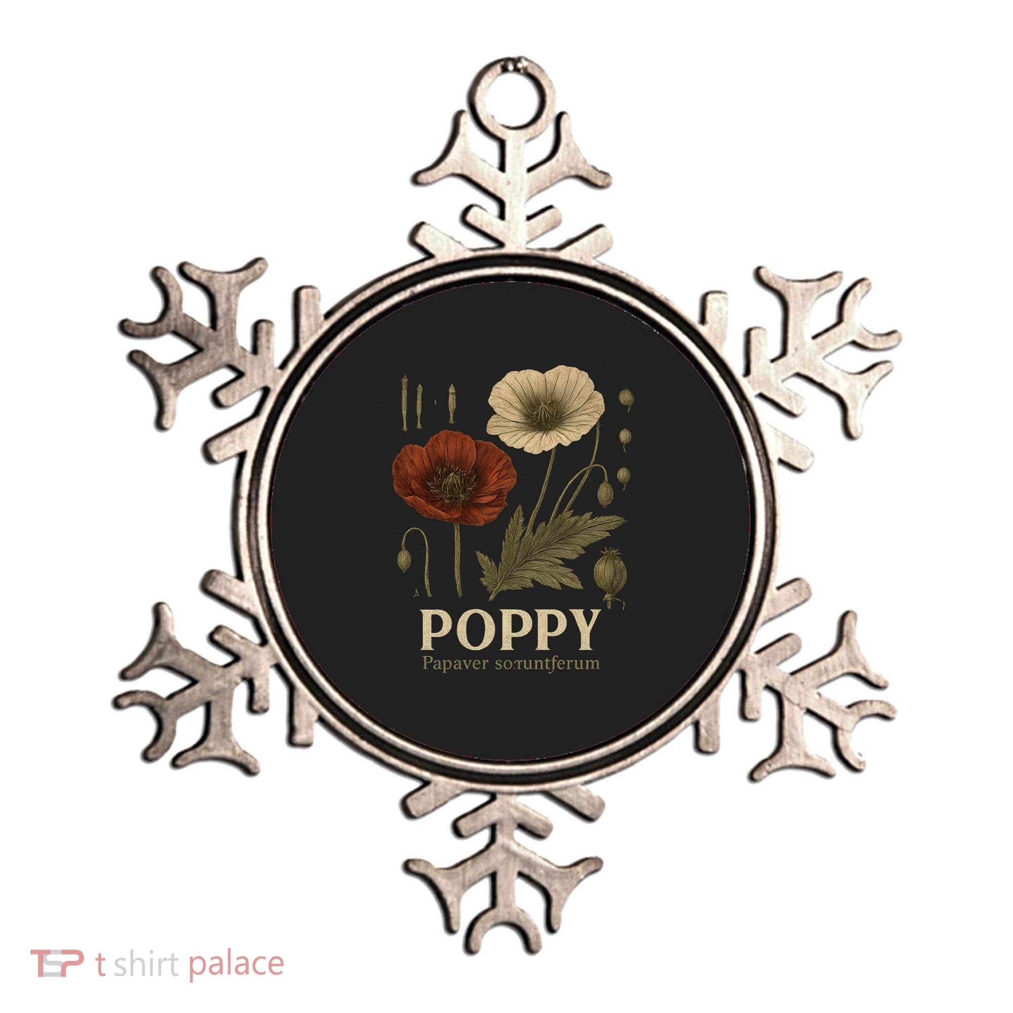 Poppy Floral Artwork Ornament