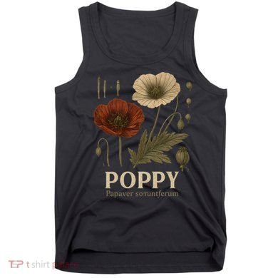Poppy Floral Artwork Tank Top