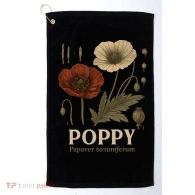 Poppy Floral Artwork Golf Towel