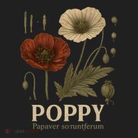 Poppy Floral Artwork Golf Towel thumb 3