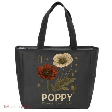 Poppy Floral Artwork Tote Bag