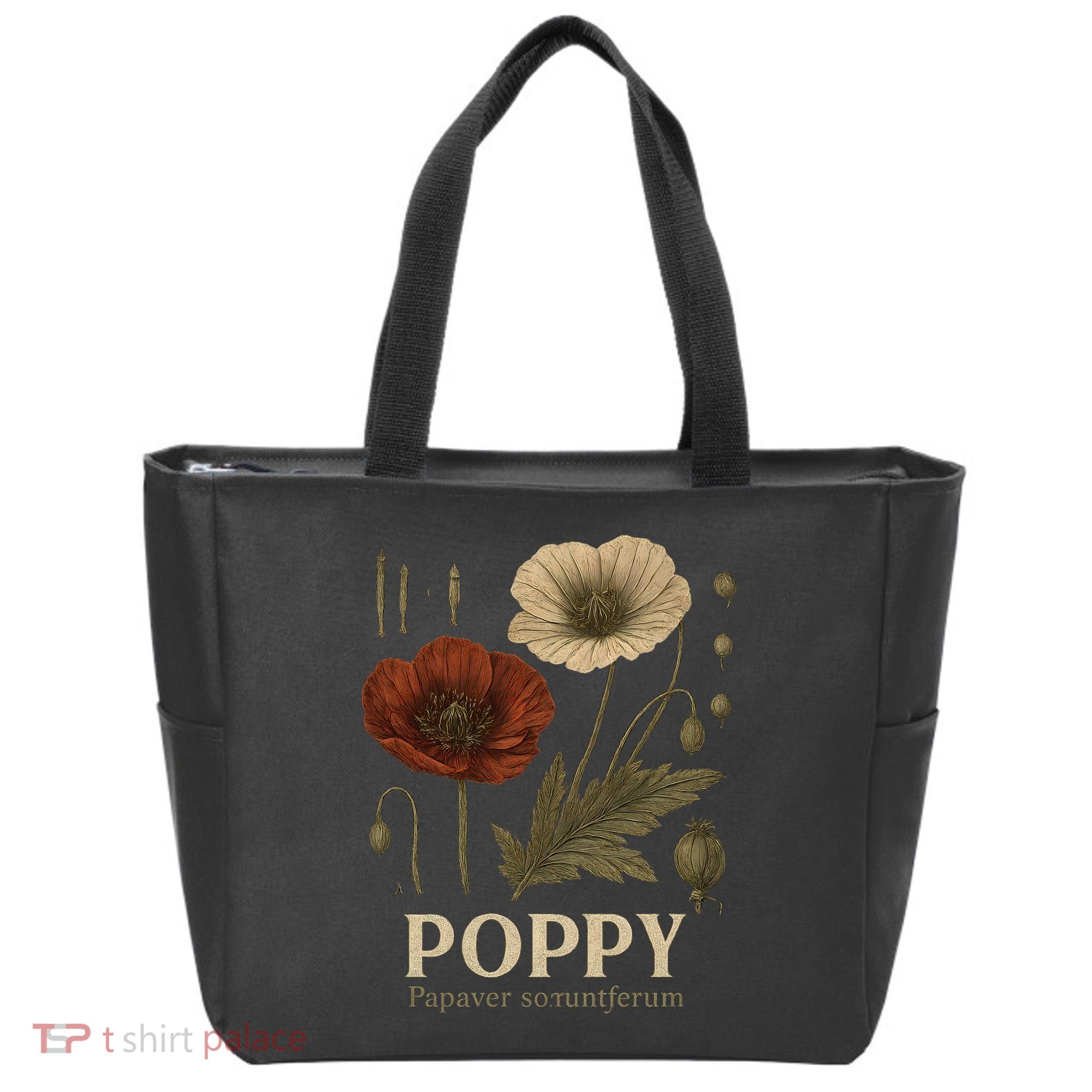 Poppy Floral Artwork Tote Bag
