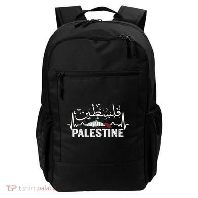 Palestinian Flag And Arabic Calligraphy Palestine Cool Gift Backpack