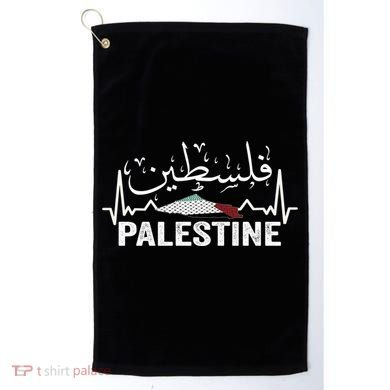 Palestinian Flag And Arabic Calligraphy Palestine Cool Gift Golf Towel