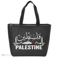 Palestinian Flag And Arabic Calligraphy Palestine Cool Gift Tote Bag thumb 0