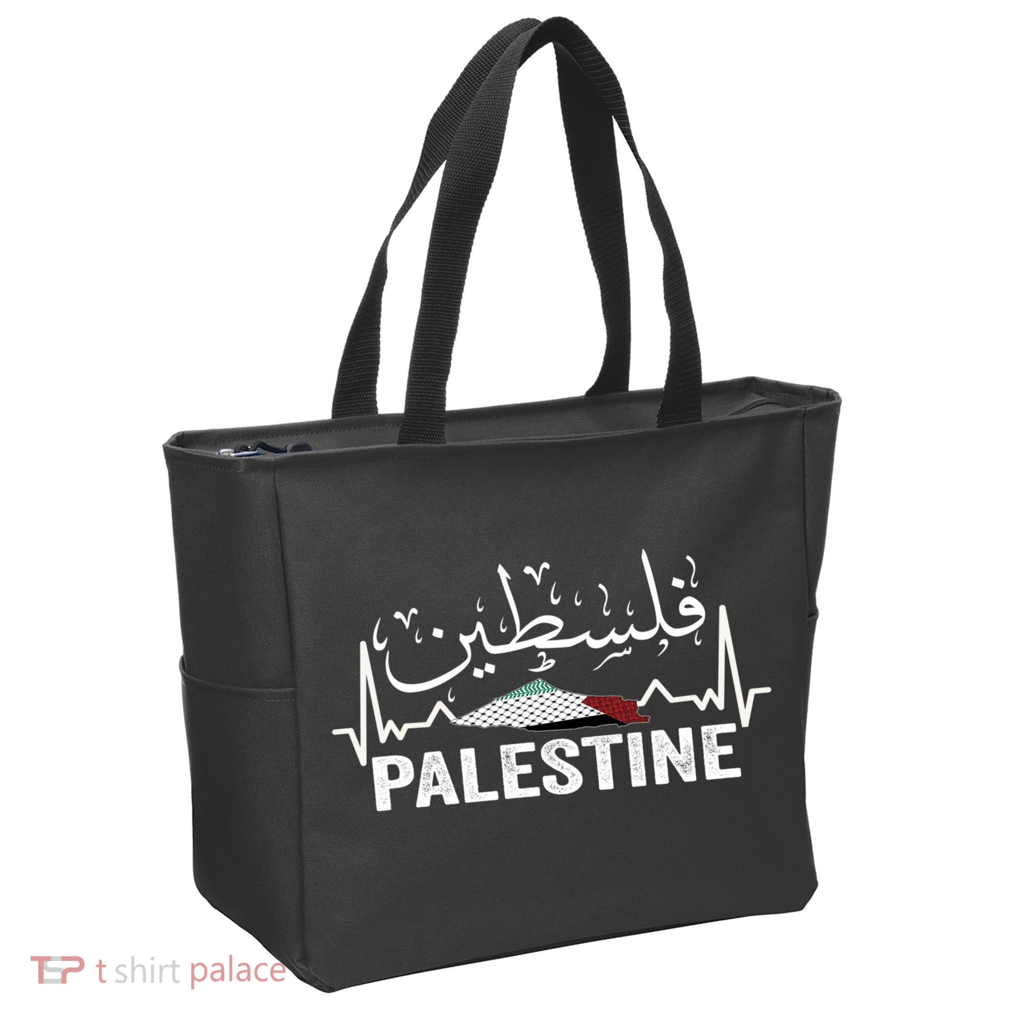 Palestinian Flag And Arabic Calligraphy Palestine Cool Gift Tote Bag