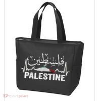 Palestinian Flag And Arabic Calligraphy Palestine Cool Gift Tote Bag thumb 3
