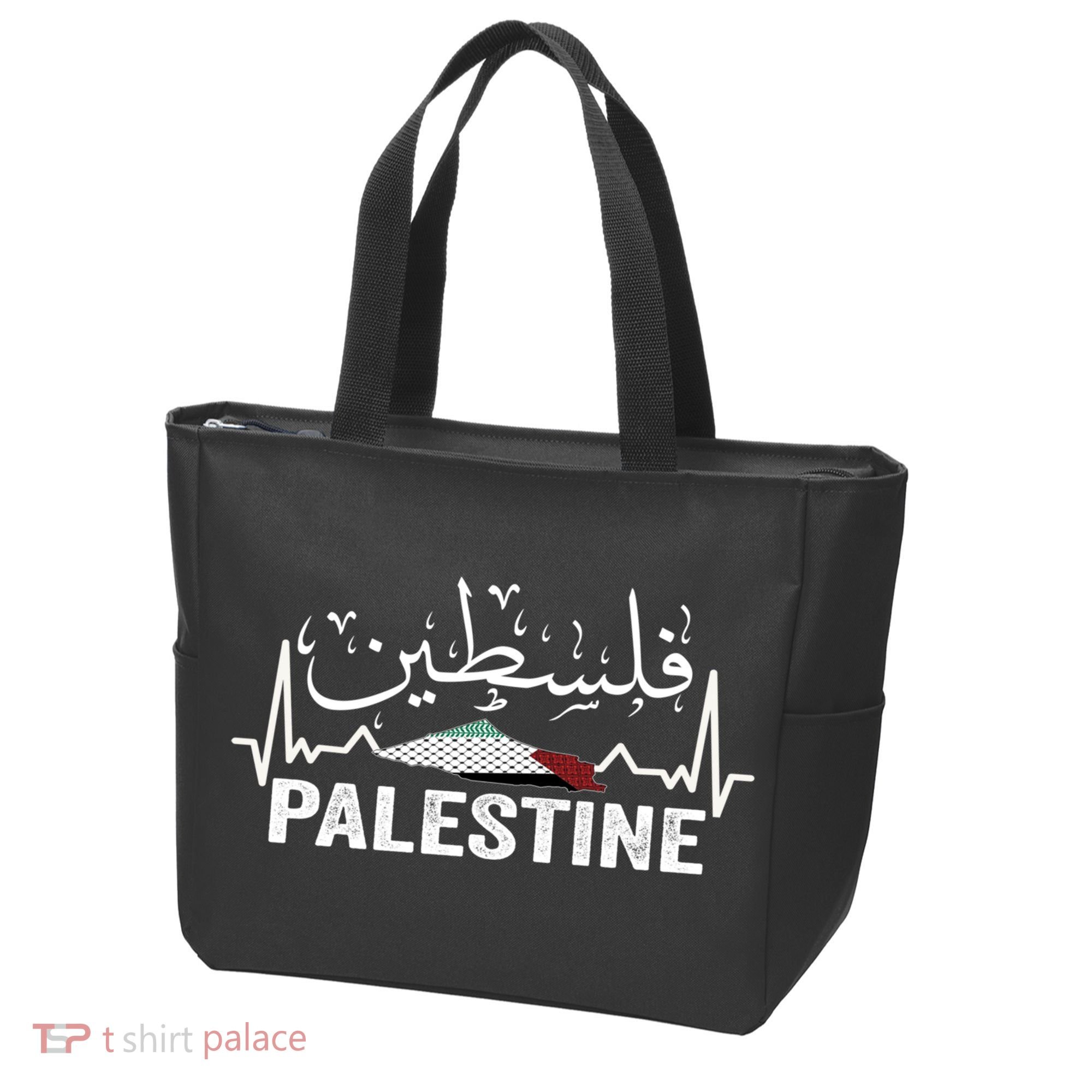 Palestinian Flag And Arabic Calligraphy Palestine Cool Gift Tote Bag