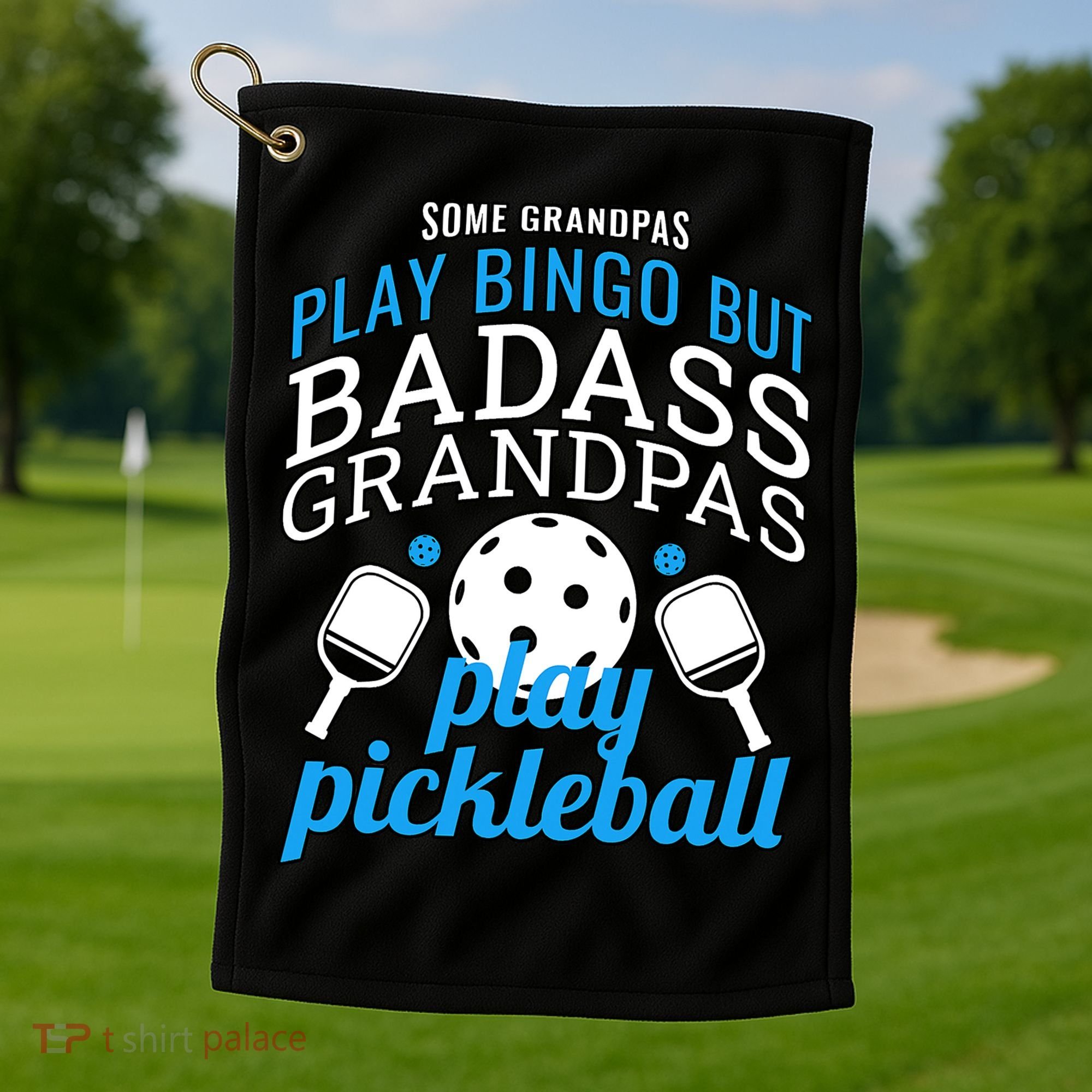 Pickleball Funny Ace Dink Serve KC Kitchen Funny Coffee Wine Golf Towel