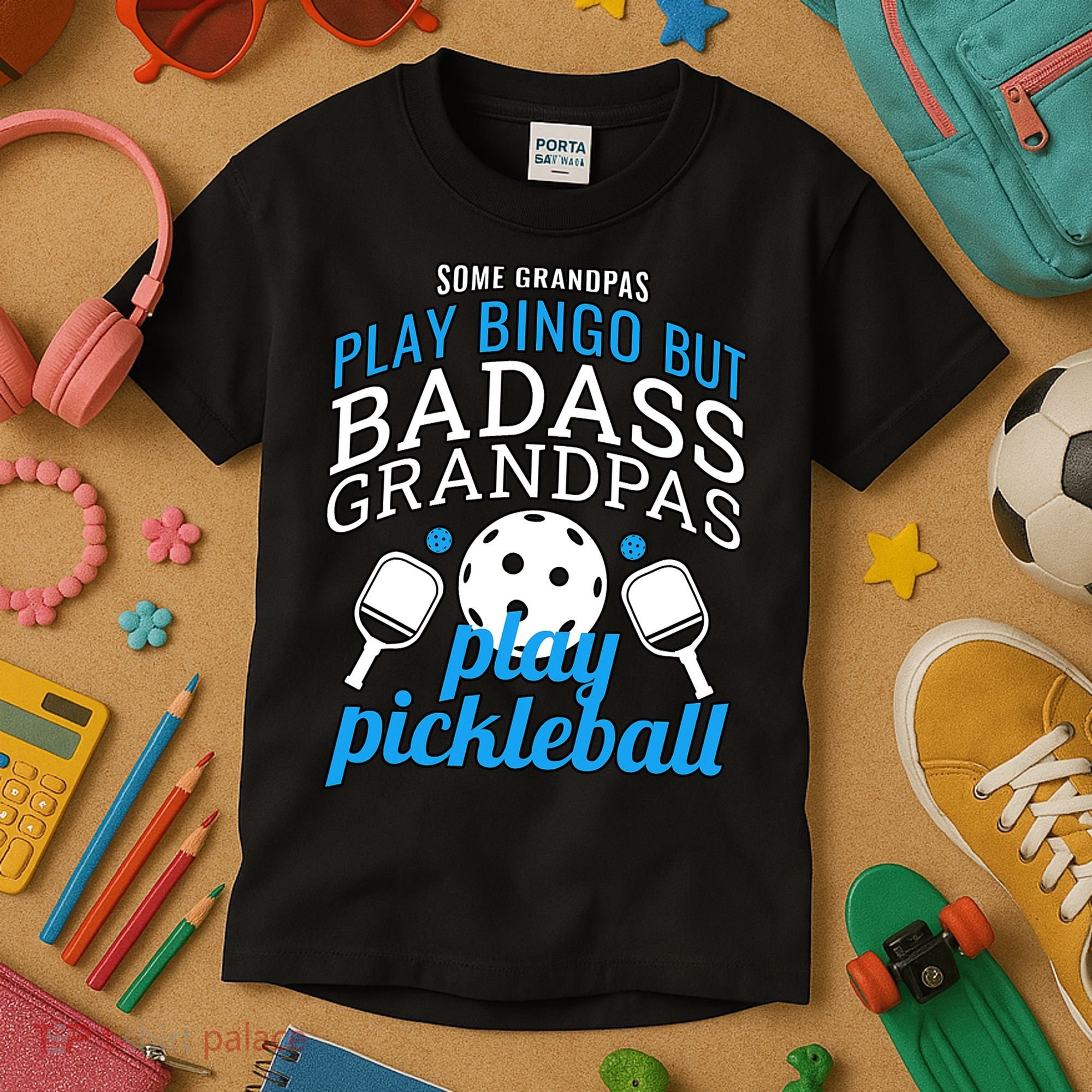 Pickleball Funny Ace Dink Serve KC Kitchen Funny Coffee Wine Kids T-Shirt