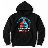 Pulmonary Fibrosis Awareness Every Breath Counts  Hoodie thumb 0