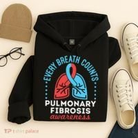 Pulmonary Fibrosis Awareness Every Breath Counts  Hoodie thumb 4