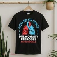 Pulmonary Fibrosis Awareness Every Breath Counts  T-Shirt thumb 2