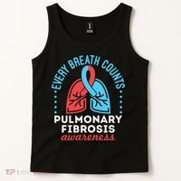 Pulmonary Fibrosis Awareness Every Breath Counts  Tank Top thumb 2
