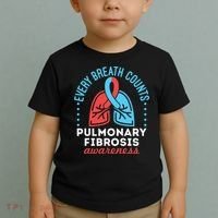 Pulmonary Fibrosis Awareness Every Breath Counts  Toddler T-Shirt thumb 2
