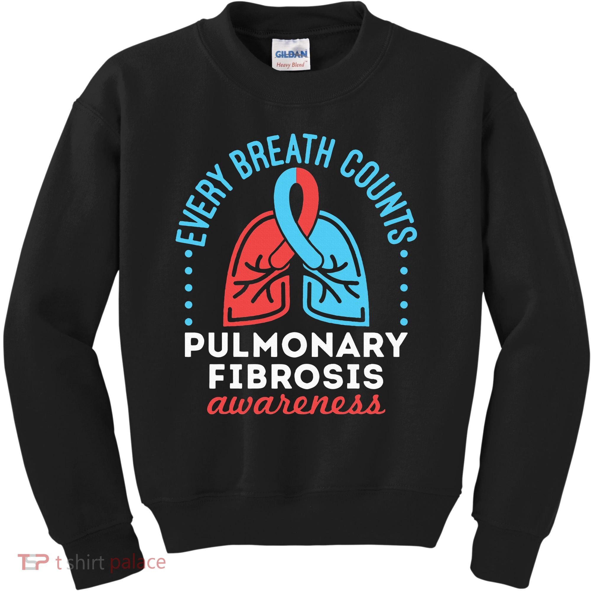 Pulmonary Fibrosis Awareness Every Breath Counts  Kids Sweatshirt