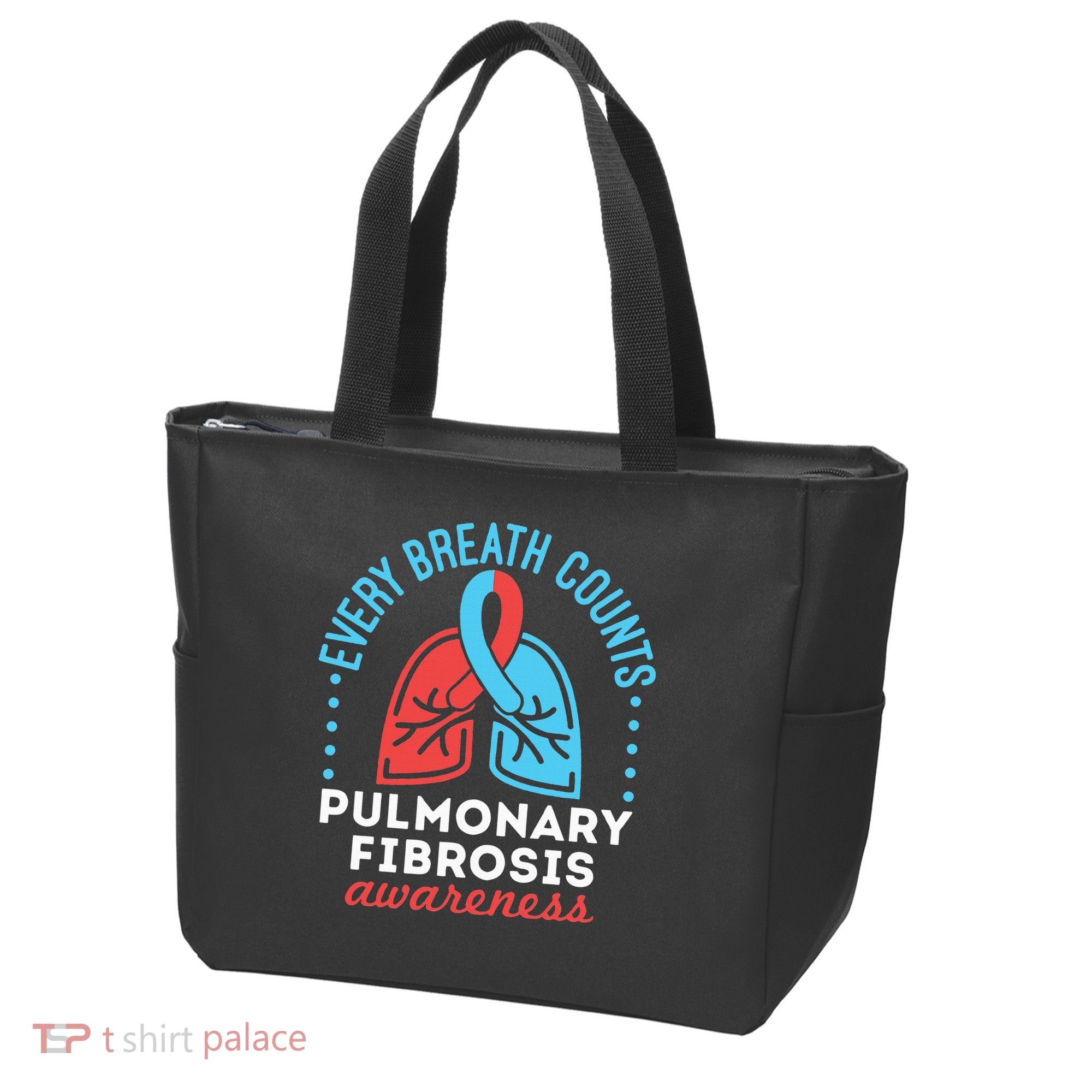 Pulmonary Fibrosis Awareness Every Breath Counts  Tote Bag